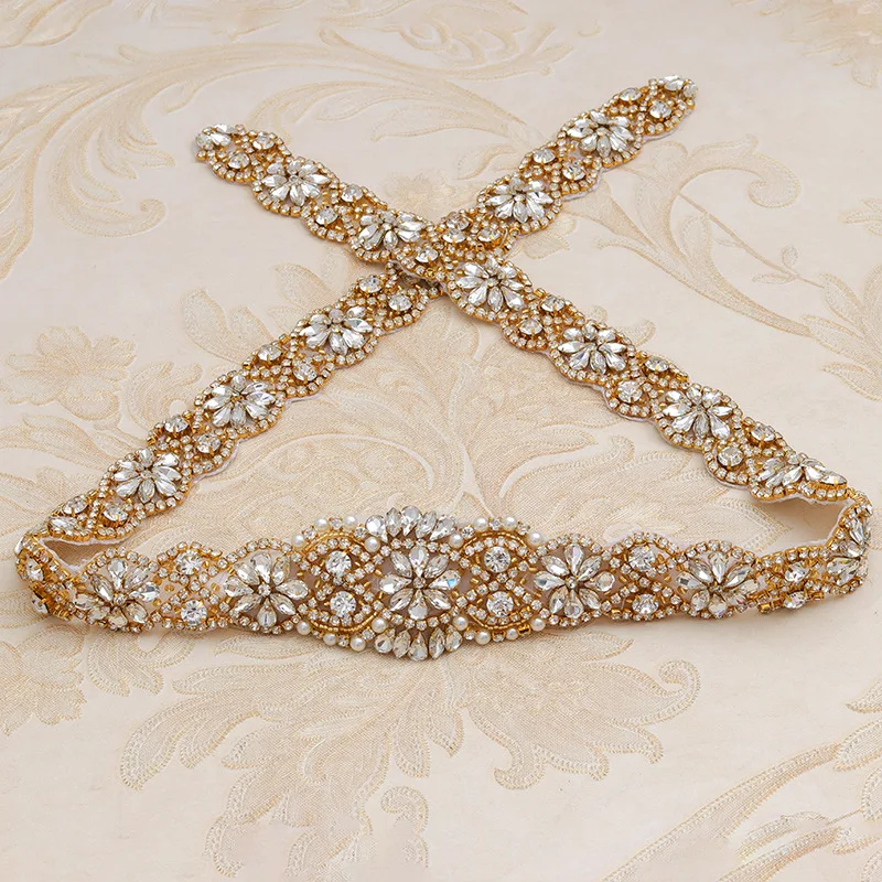 Bridal Belt Crystal Rhinestones For Dresses Diamond Wedding Dress Belts For Party Prom Pagaent Evening Gown Accessories