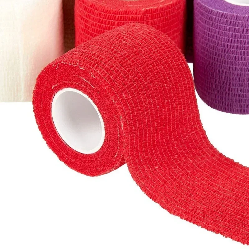 24 Rolls Self Adhesive Bandage Wrap Breathable Self Adhesive Wrap Suitable for Human, Pet Sports Elastic Adhesive Bandage