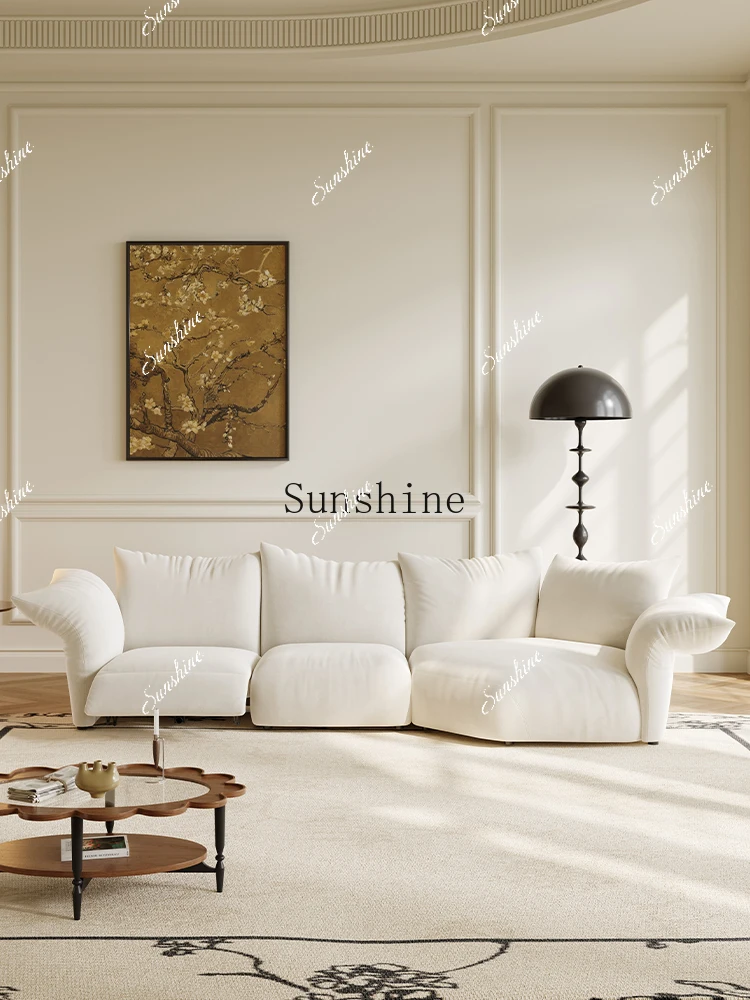 

Cream wind multi-functional petals adjustable electric cat scratching cloth special-shaped corner small apartment sofa FT