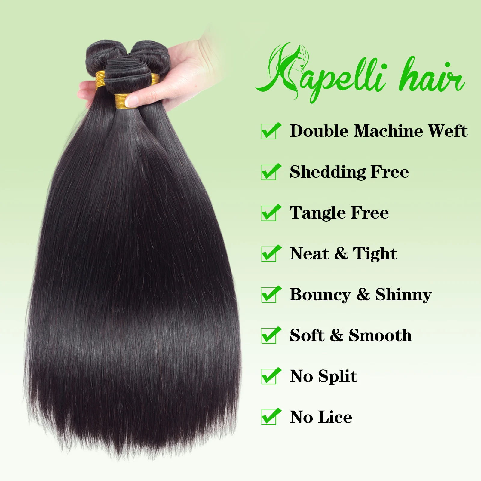 Straight 100% Human Hair 1/3/4 Bundles Natural Black 32 Inches Brazilian Hair Weave Bundles Remy Hair For Black Woman