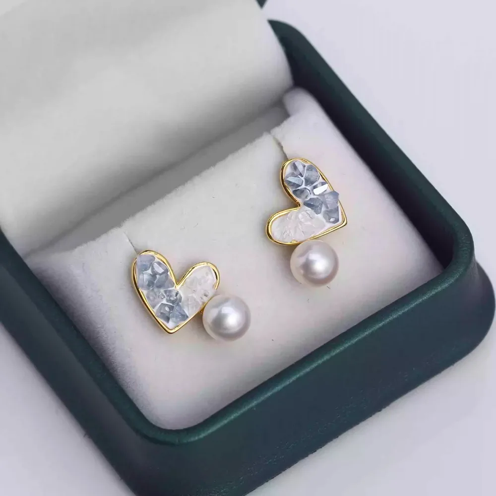 

4PCS S925 Sterling Silver Needle 18K Gold Wrapped Plated Brass Earring Settings Diy Jewelry Pearl Earrings Accessories