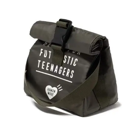 

2025 Humanmade Unisex Nylon Lunch Bag, Trendy Japanese Korean Crossbody Bag Waterproof Insulated for Daily Carry