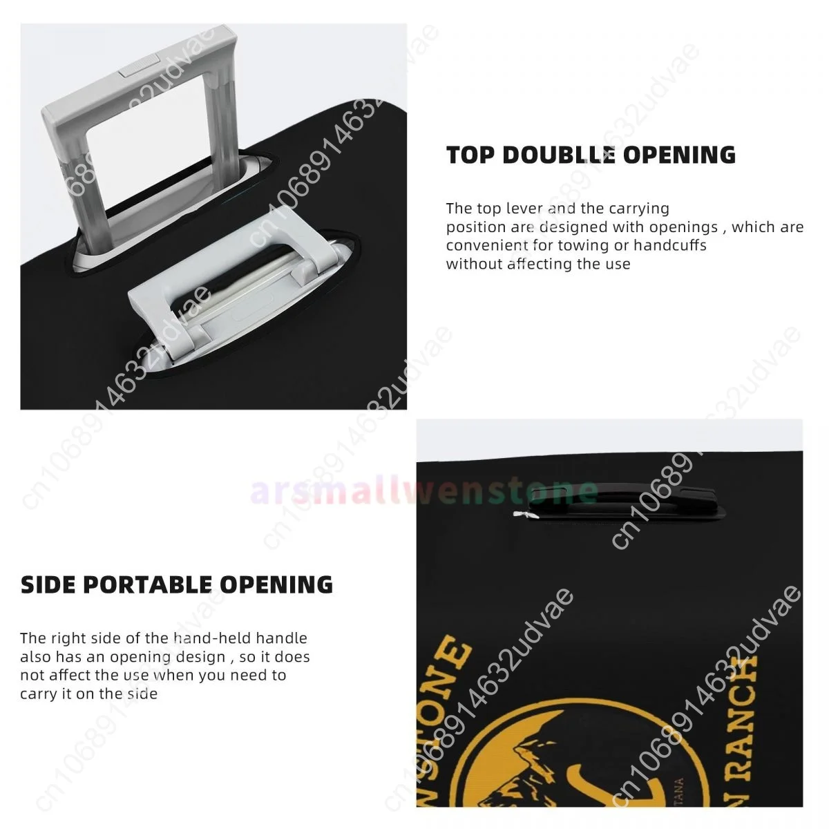 Yellowstones Dutton Ranch غطاء الأمتعة حقيبة حامي رشاقته مرونة الغبار مغطاة المضادة للخدش واقية 18-32 #5