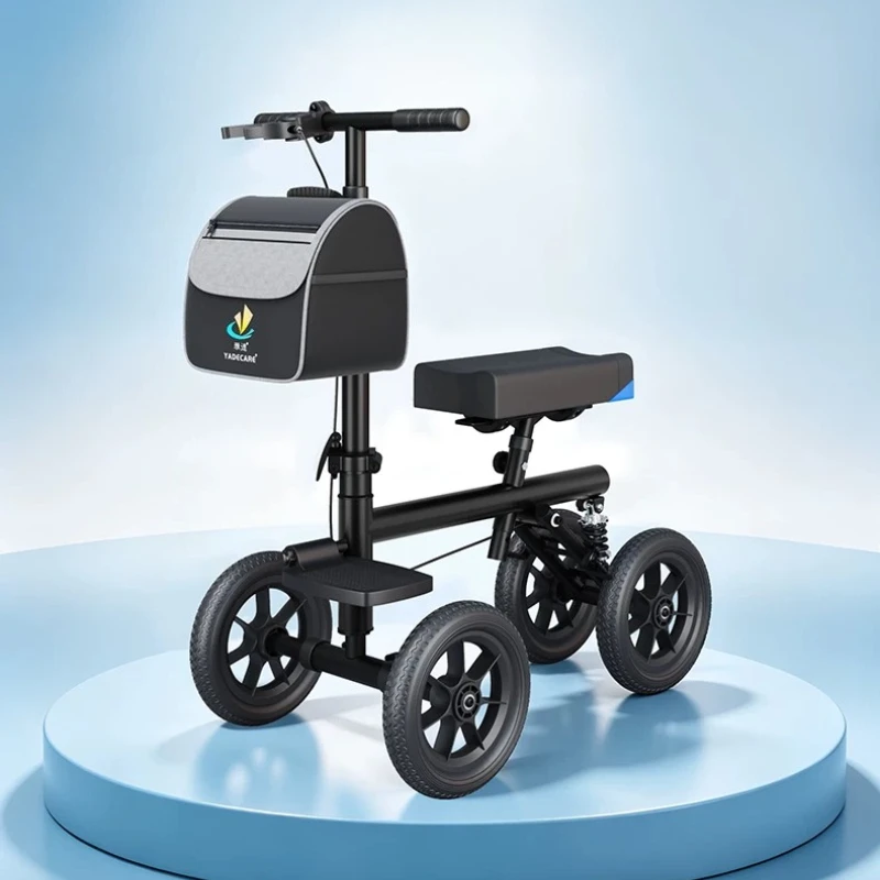Lightweight Knee Scooter for Adults for Foot Injuries,300lbs Foldable Leg Knee Walkers, Crutch Alternative for Ankle Recovery