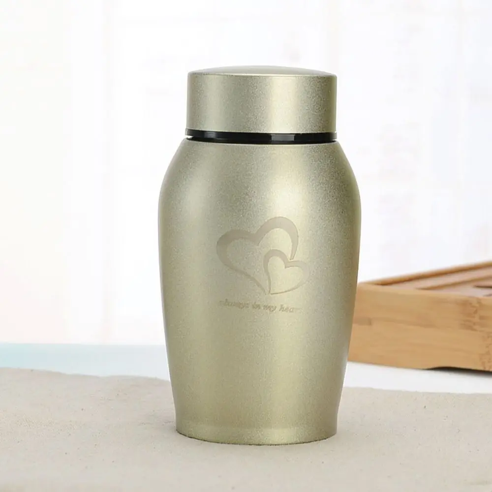 

Creative Pet Ashes Storage Box Stainless Steel Pet Paw Print Dog Cat Cremation Urns Moisture Proof with Lid Cremation Ashes Urn