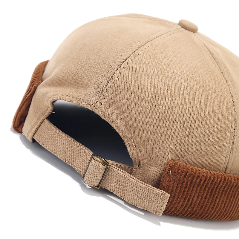 Bocca gorro chapéu sem viseira docker chapéus sem aba cúpula veludo para homens mulheres y2k vintage retro streetwear inverno outono boné