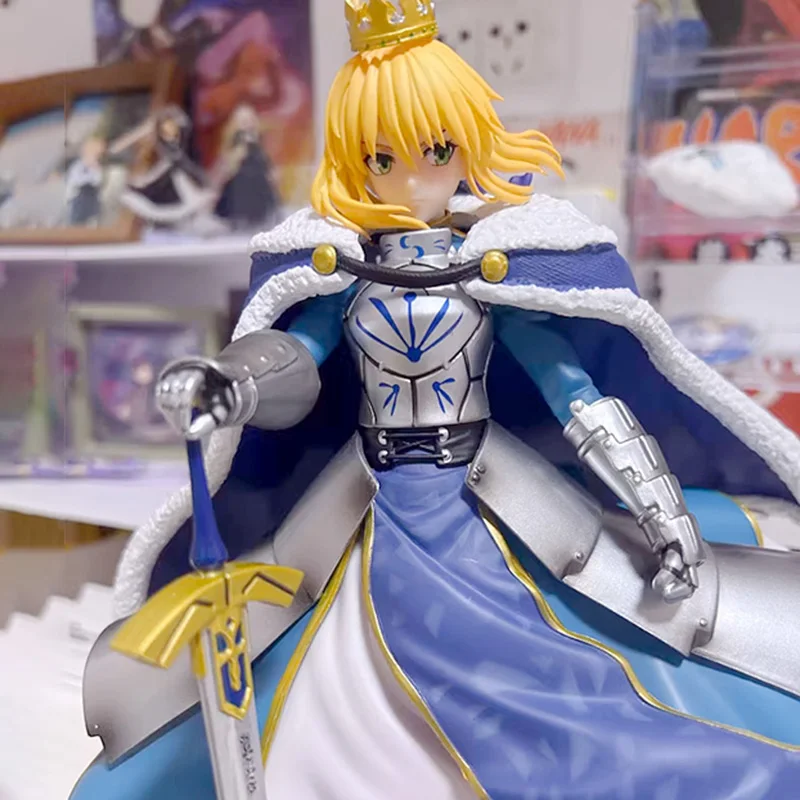 

Fate Stone Quilt King Artoria Фигурка Игрушка Корона Дизайн Короля Артур Миниатюрная Кукла Тусклый Волосатый Фехтовальщик Настольный Орнамент Подарок