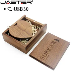 Jaster Usb 3.0 Met Doos Houten Liefde Hart Model Usb Flash Drive Memory Stick 64Gb 16Gb 32Gb 4Gb Huwelijksgeschenken Gratis Custom Logo