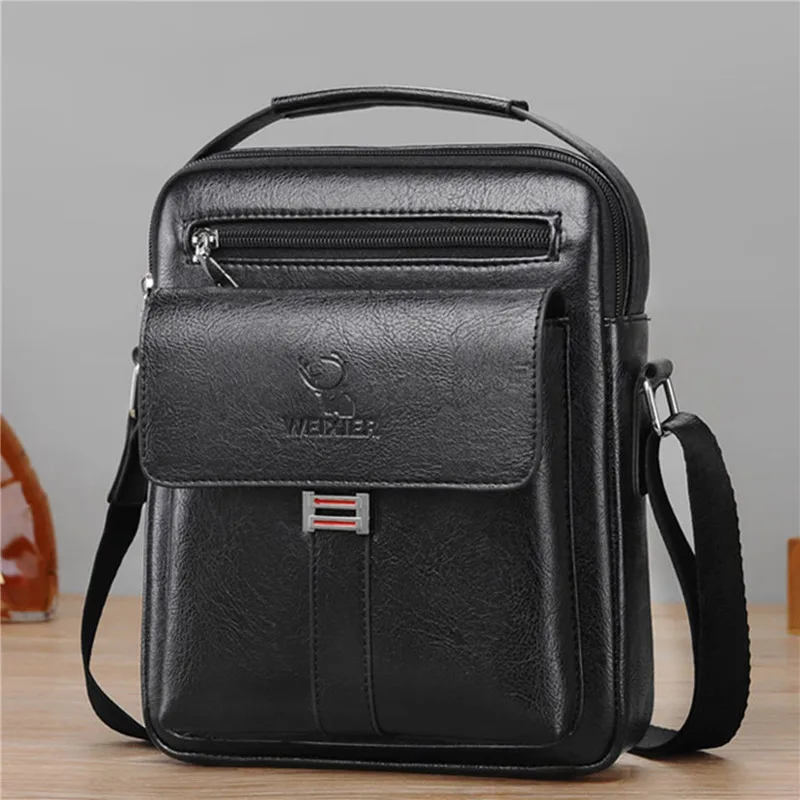 

Men'S Crossbody Bag Men Shoulder Bags Zippers Handbags Large Capacity Artificial Leather Bag For Male Messenger Bags