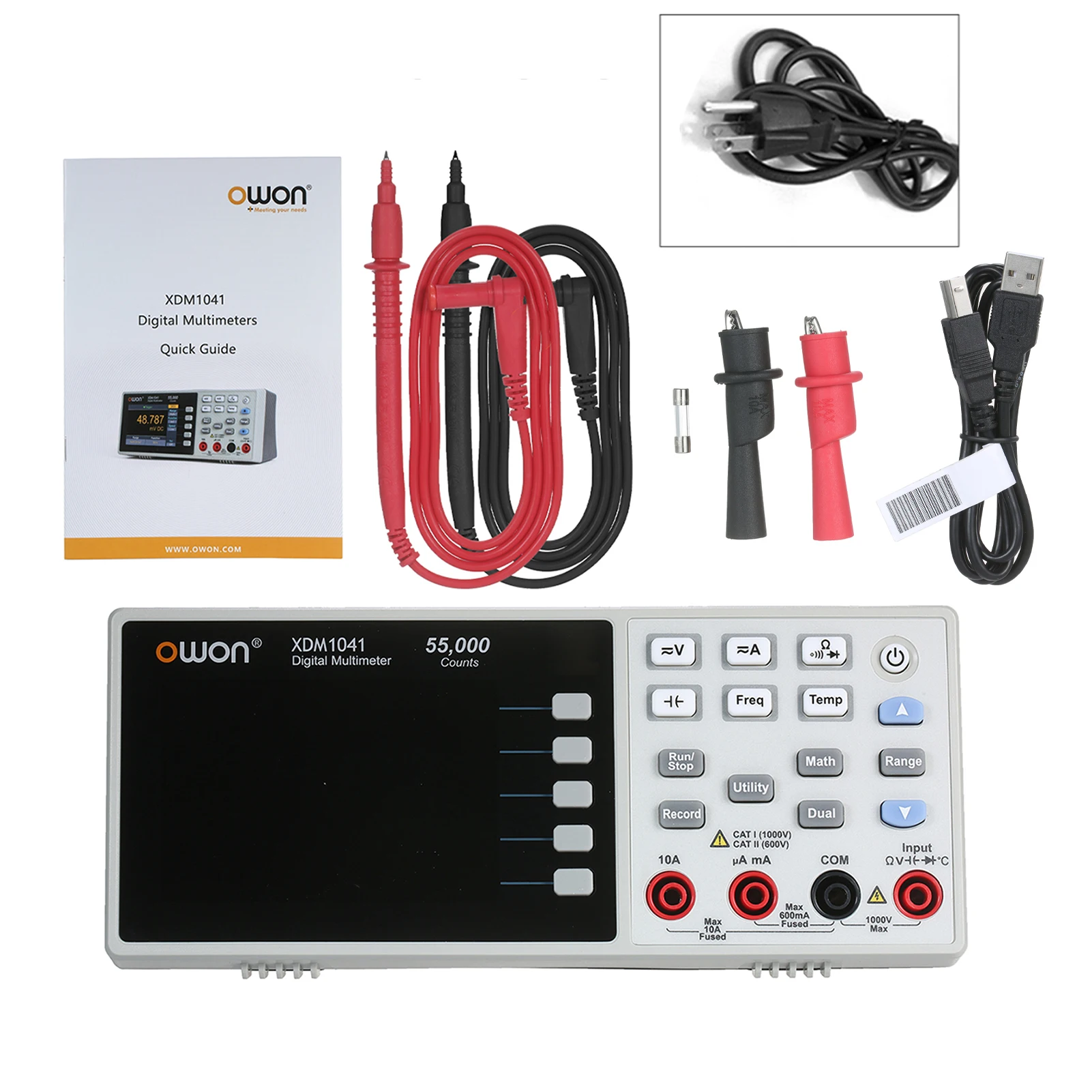 Owon XDM1041 Benchtop Multimeter 55,000 Counts High Accuracy Digital Multimeter AC DC Voltage Current Frequency Resistance Test