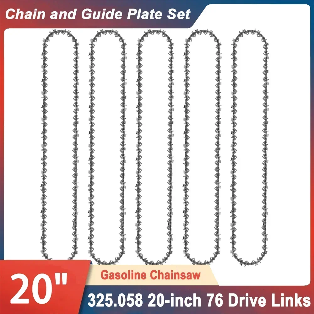 

Exceptional 20-inch Gas Chainsaw 76 Drive Links 0.325" Pitch 0.058" Guide Refined Alloy Rounded Cutters 20" Gasoline Chain Saw