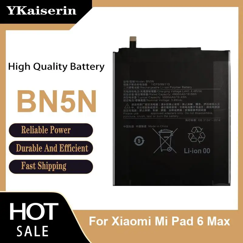 Mobile Phone Battery High-Performance BN5N For Xiaomi MI Pad 6 Max 5000mAh