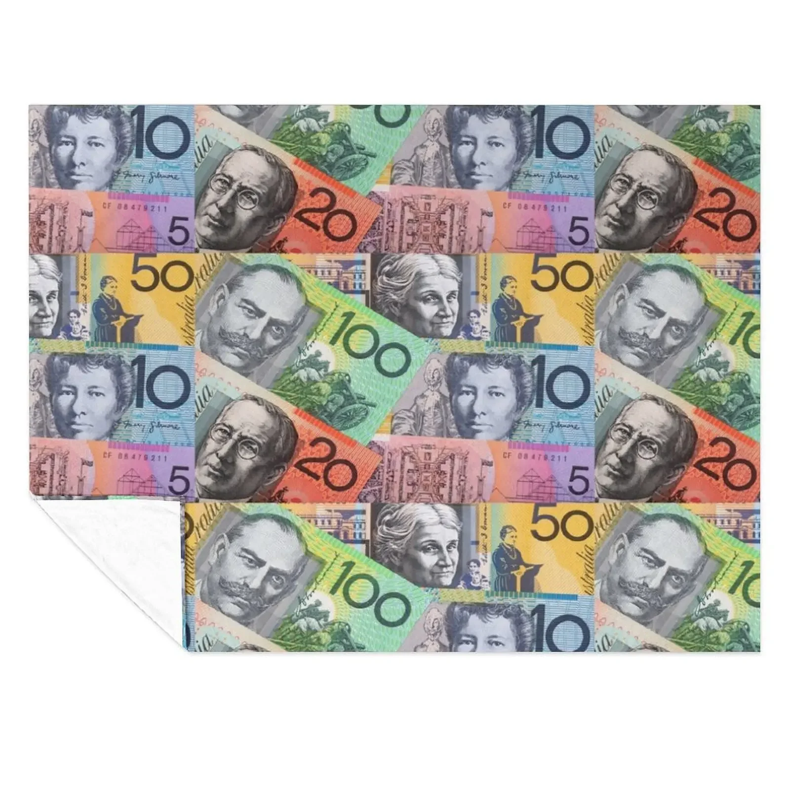 

Australian Dollars Throw Blanket Single Bed Fashionable warm for winter Tourist Blankets