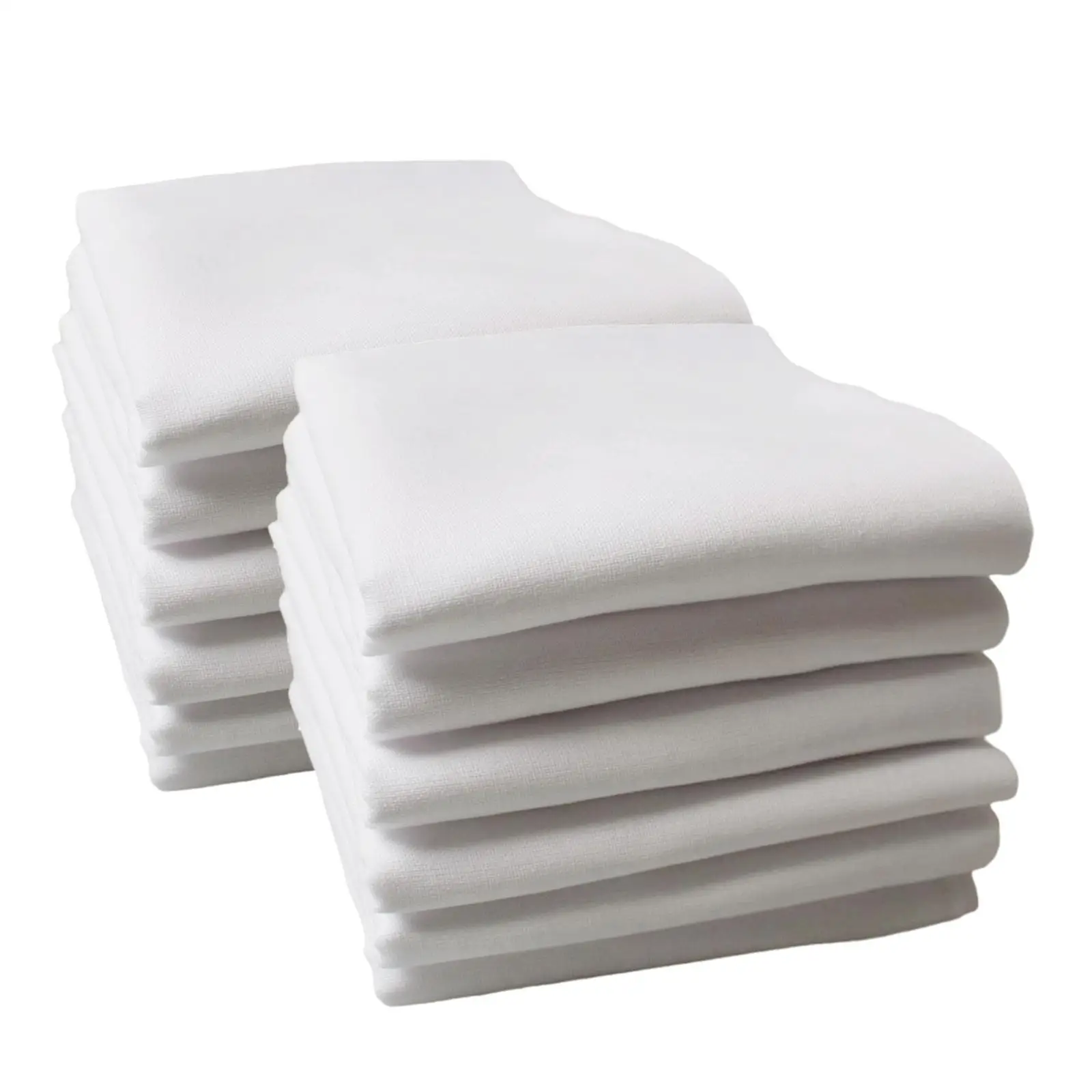 12Pcs Solid White Handkerchiefs Set Hankies Men's Hankies Gift Square for Party