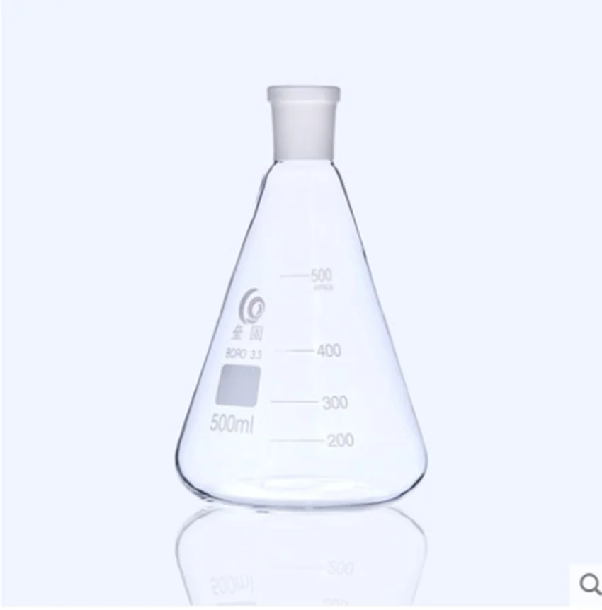 25/50/100/150/250/500ml 19/26 24/29 High Borosilicate 3.3 Glass Erlenmeyer Flask ,Conical Vessel Laboratory Glassware supplies