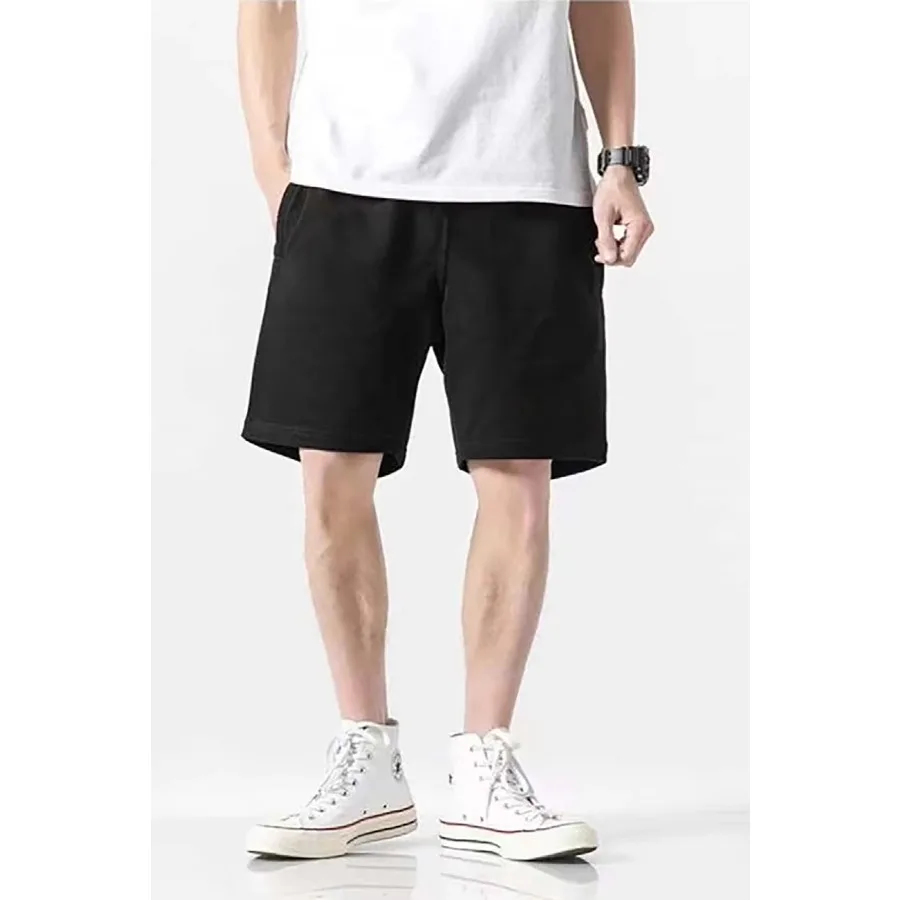 

Мужские летние шорты 2025 года, новые быстросохнущие брюки с пятью точками, однотонные универсальные спортивные штаны для бега