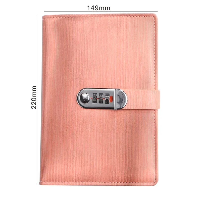 New A5 retro password book with Lock Diary Book Student Notebook Notebook sub-password Lock Notebook