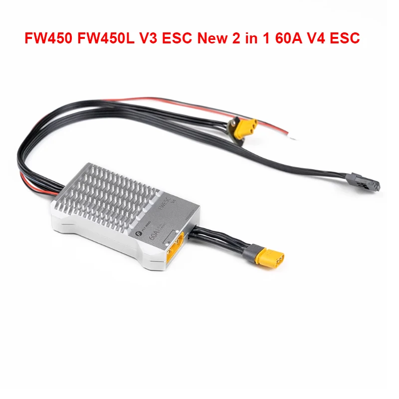 FLYWing FW450 FW450L V3 ESC Main ESC 6S New 2 in 1 60A V4 ESC flywing Bell 206 V3 ESC fly wing UH-1 ESC UH1 ESC