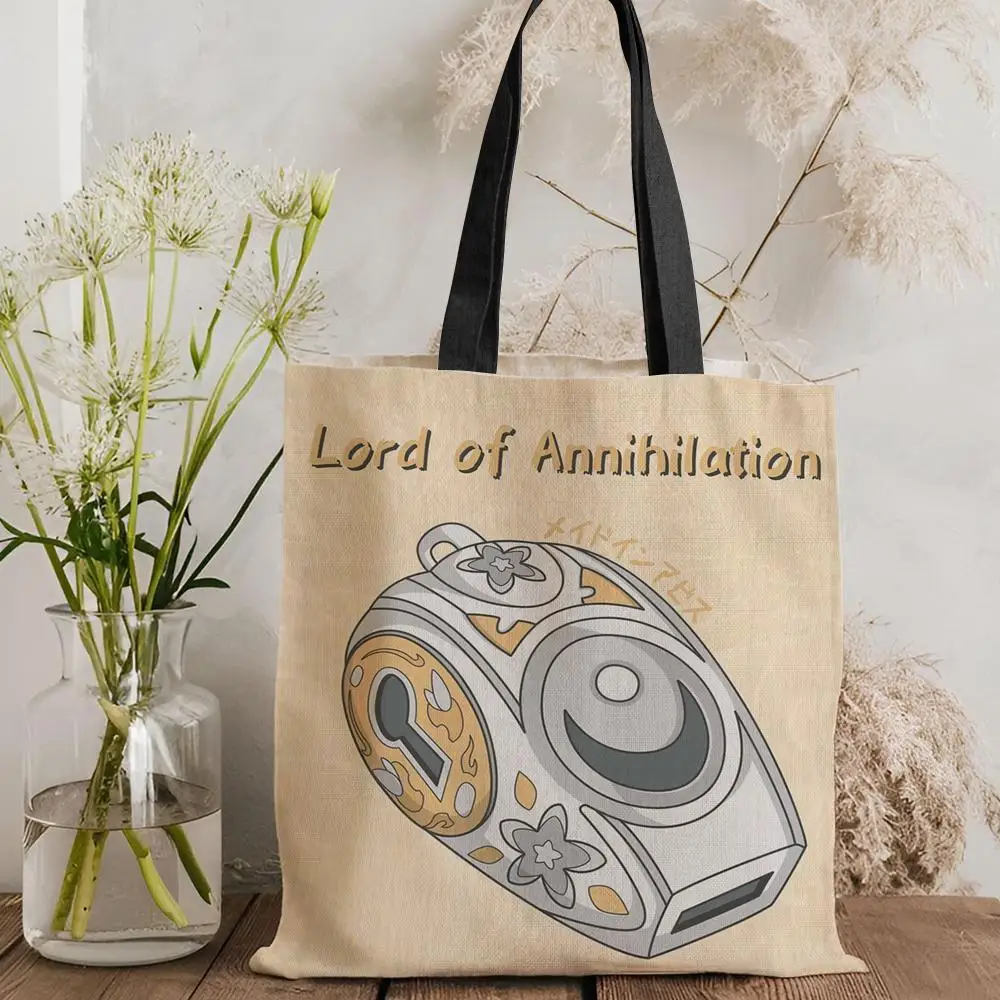 

M-Made In A-Abyss Storage Bags Canvas Double-Sided Print Tote Bag Large Capacity Shoulder Fashion Shopping Handbag