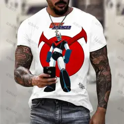 T-shirts Men Clothes Men's T-Shirt Oversized Mazinger Z Anime Essentials HD Print High Quality Streetwear Y2k Tops Cartoon New