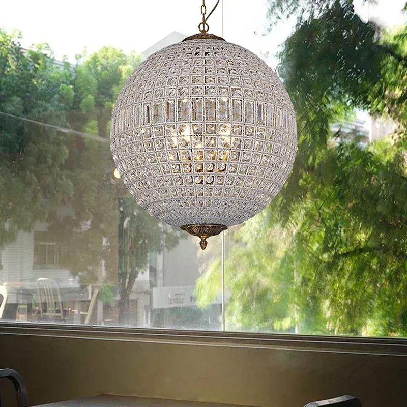 Modern Led Ball Crystal Chandelier Hanging Chandelers For Living Room Bedroom Kitchen Indoor Lighting Loft Lamp Fixtures Lights