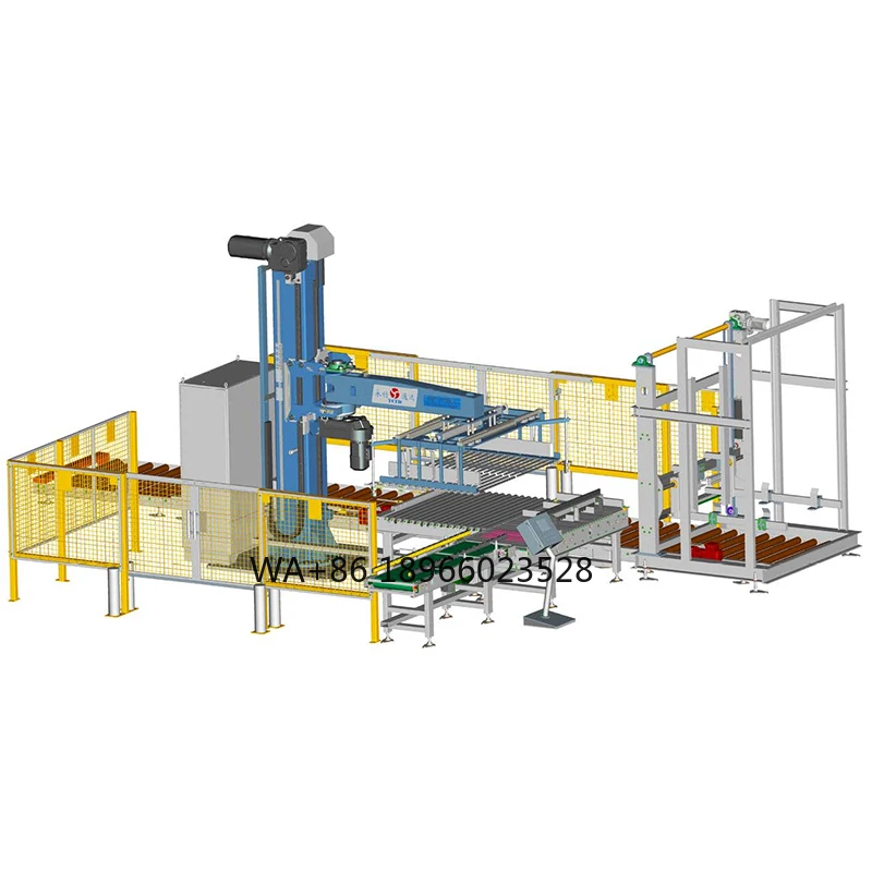 Stacking palletizer machine,servo column type palletizer,cans packages stacking palletizer machine