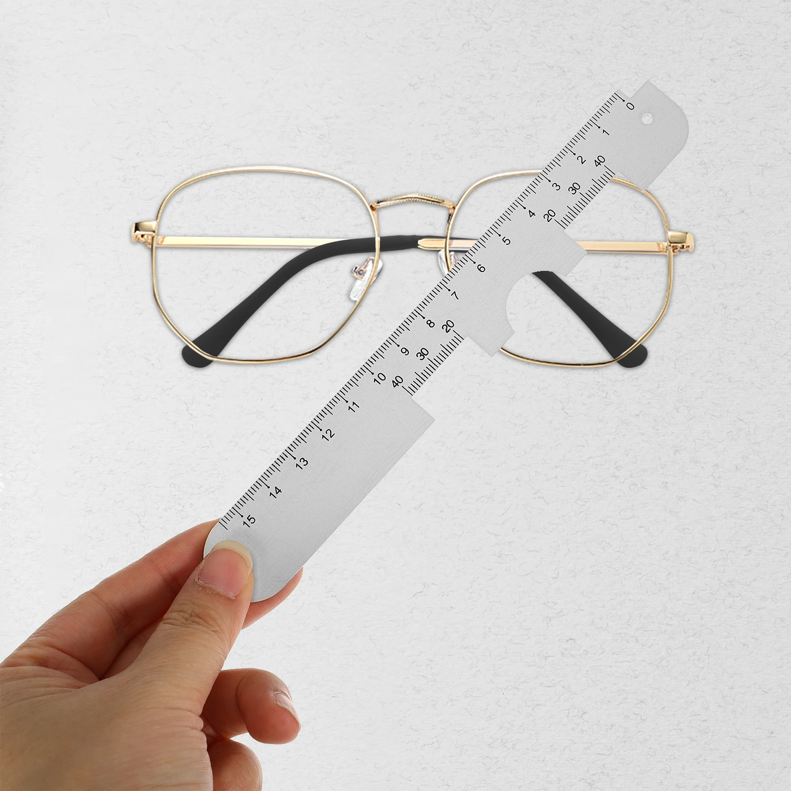 2 Pcs Pupillary Distance Ruler Aluminum Portable Pupillometer Measuring Eye Distances Optical Meter For Eyeglasses Optometrist