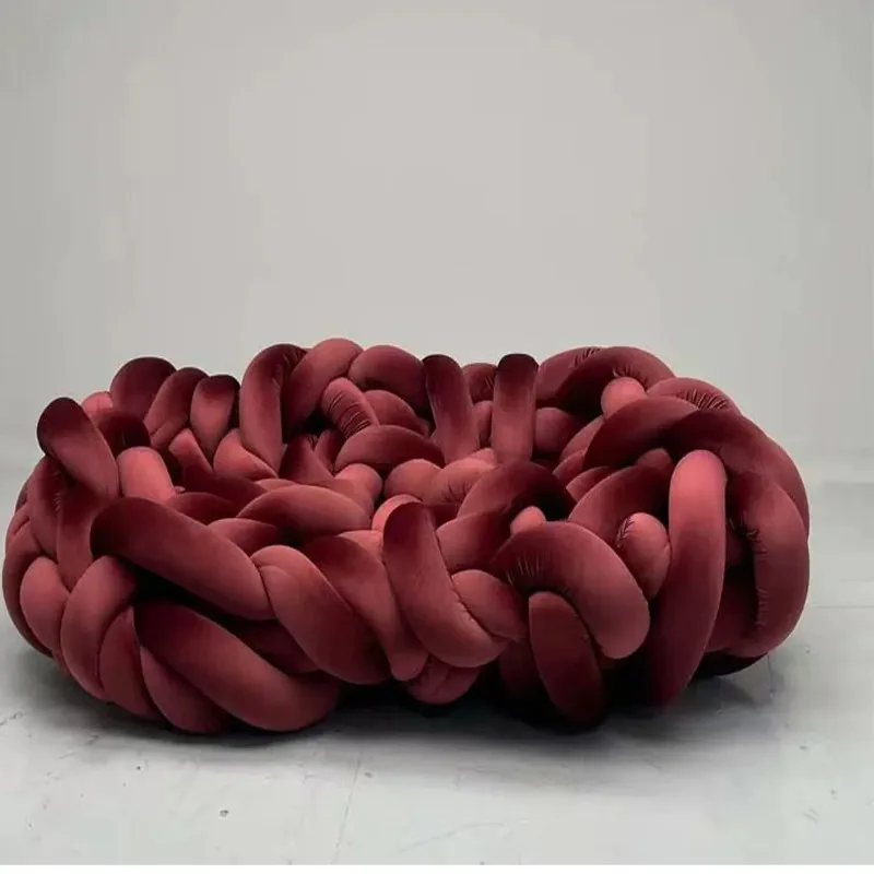 أريكة الثعبان المنسوجة الفاخرة الإيطالية الخفيفة مصممة من العلامة التجارية الكبيرة الراقية فيلا غرفة المعيشة أريكة الثعبان #5