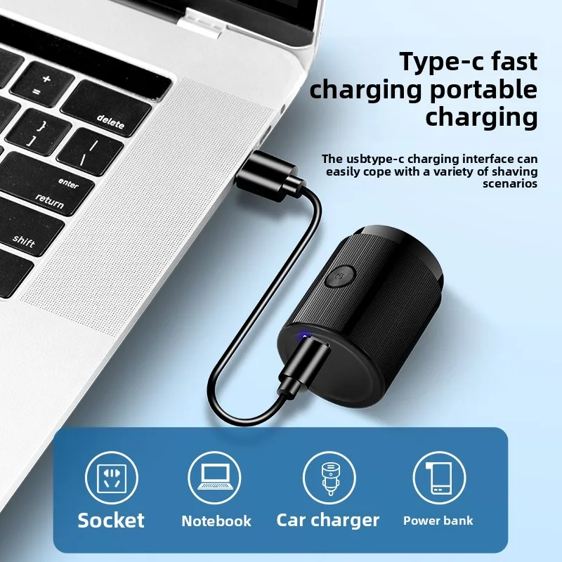 USB 남성용 미니 전기 면도기, 습식 및 건식 이중 용도 충전식 자동차 면도기, 가정용 여행용 휴대용 면도기