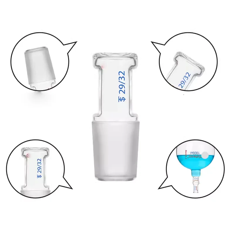 

Glass standard mouth plug frosted mouth hollow plug glass sealed solid plug ball plug 14#19#24#29#34#40#50#