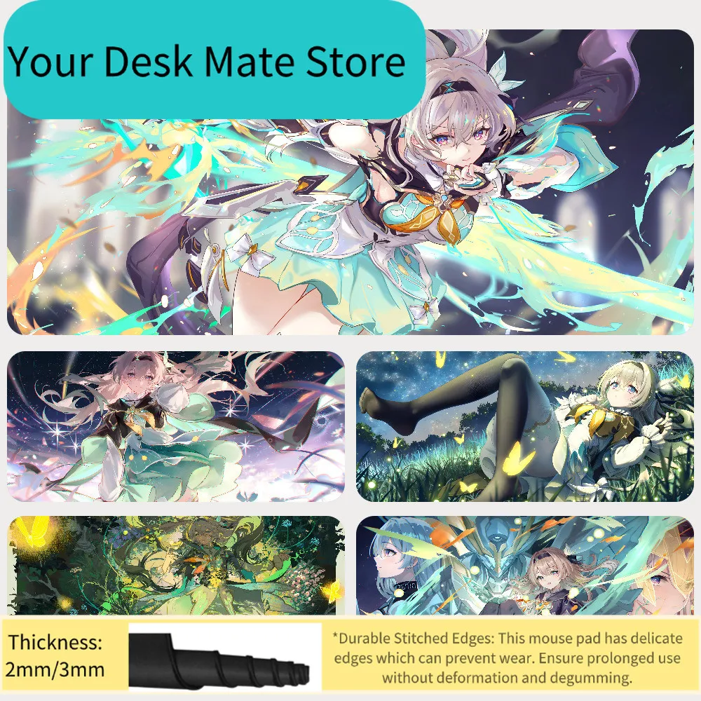 

Коврик для мыши HD Print Honkai Star Rail Firefly, коврик для стола, игровые аксессуары, Prime Gaming XXL, для клавиатуры
