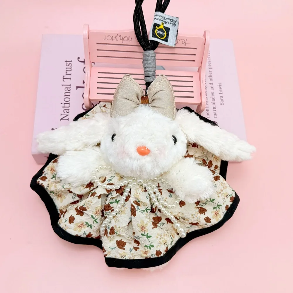 Novo Pingente de Coelho de Pelúcia, Brinquedo de Pelúcia com Laço, Decoração Suspensa com Orelhas de Coelho, Presentes