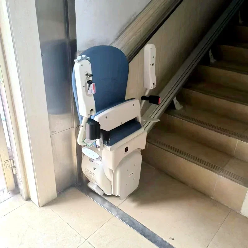 Cadeira Straight Stair Lift para os pais, escalada em casa-Aid