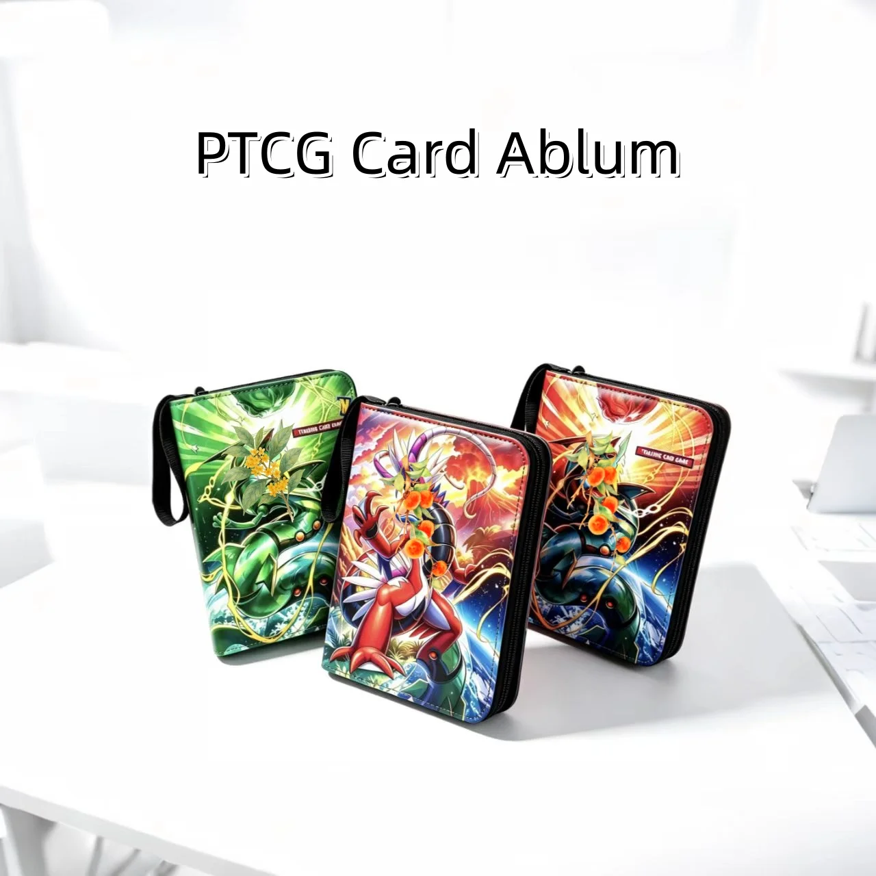 ptcg-pokemon-card-book-card-album-gameboy-9-cells-large-capacity-50-transparent-inner-pages-eeveelution-arceus-rayquaza-greninja