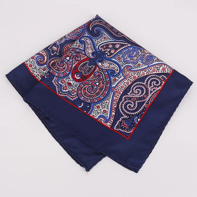 Модный большой шелковистый носовой платок 32 см для мужчин в горошек с цветочным принтом и карманами, повседневный мягкий роскошный белый носовой платок, свадебный костюм, носовые платки