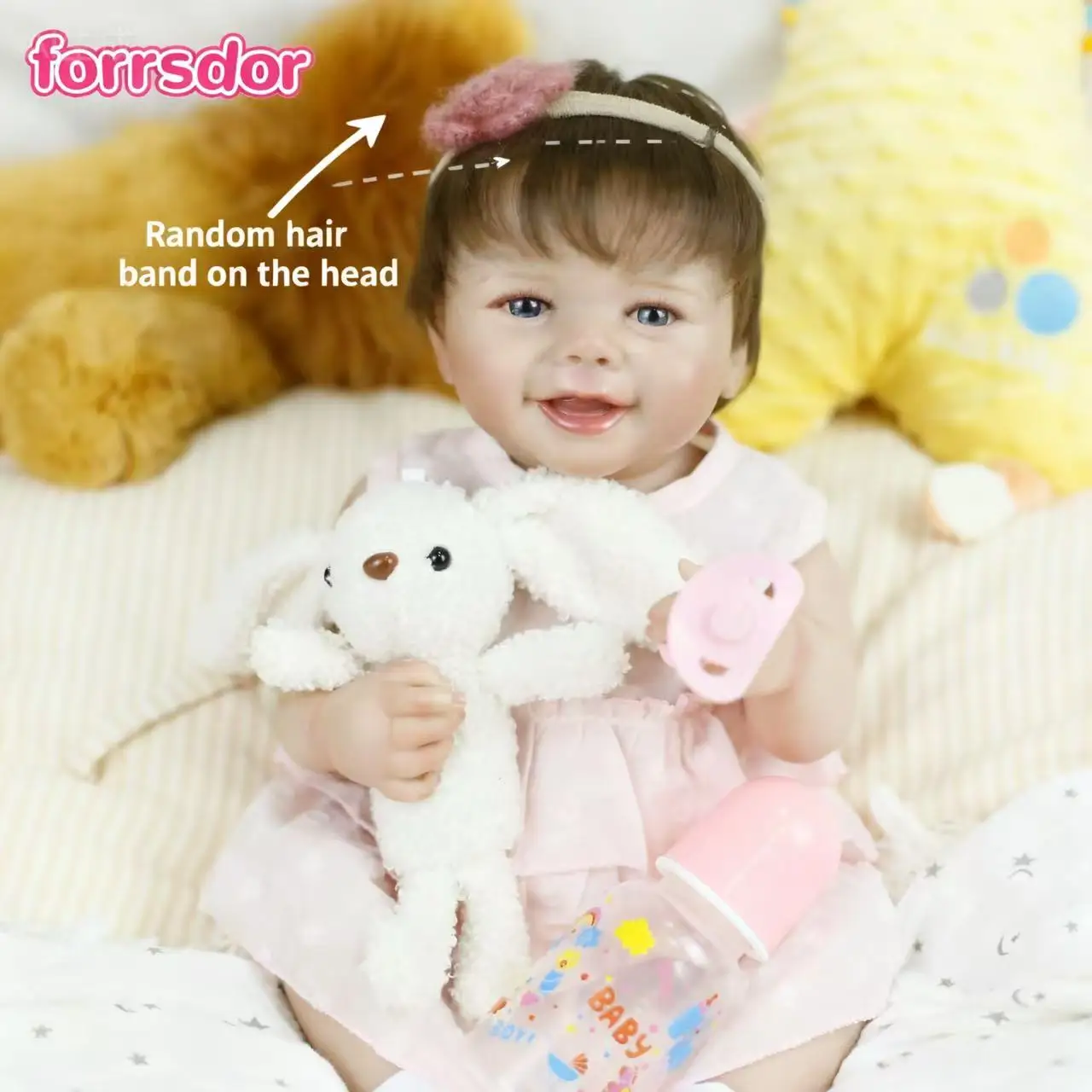 

18Inch 48cm Realistic Newborn Reborn Doll with 3D-painting Skin Handmade Soft Vinyl Girl Baby Toy Bebe Toddler Dolls for Kids