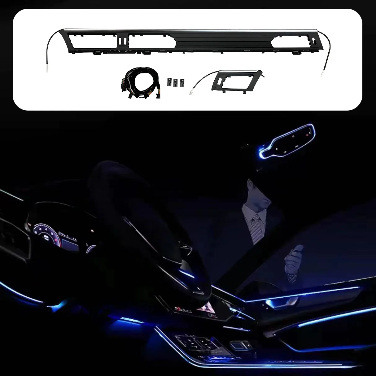 Dashboard Multicolor Ambient Lights For Audi 2019-2024 A6 C8 A7