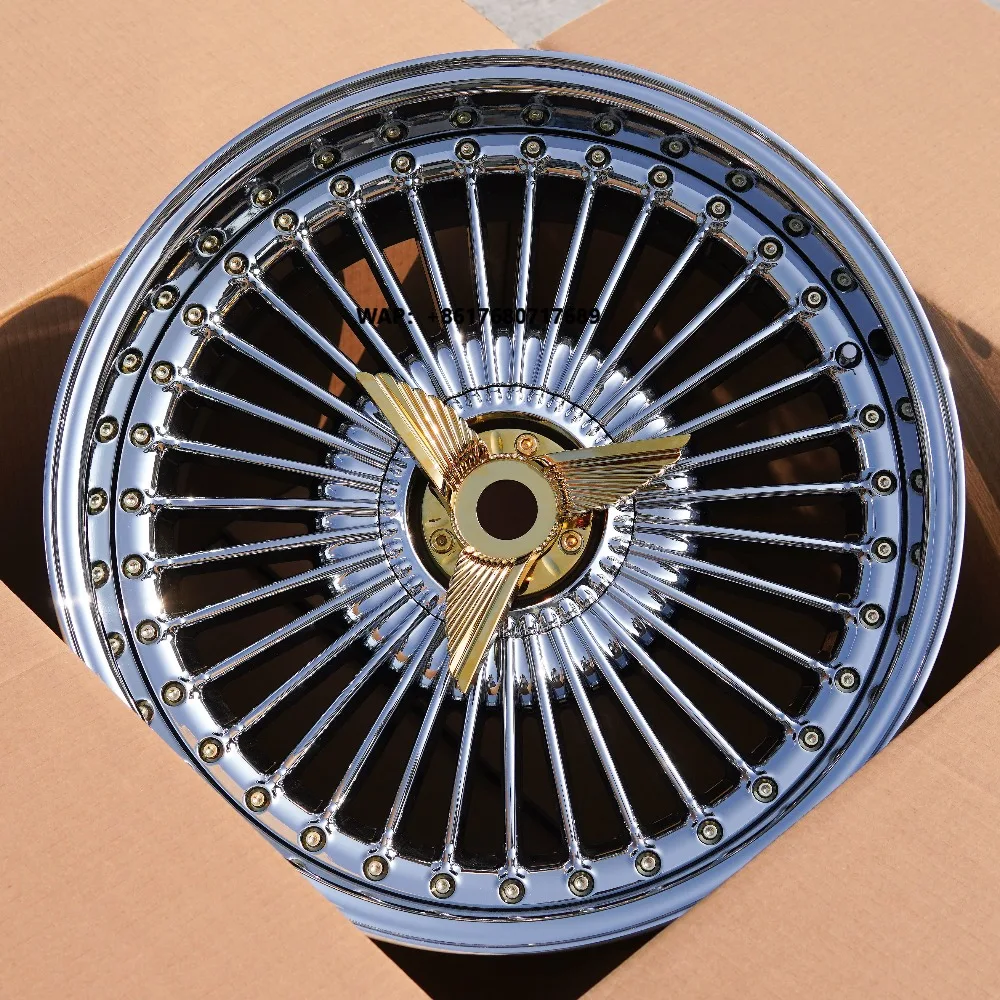 

LUXURY 2 Piece Forged Full Chrome Silver T6061Durable Billet Car Wheel Wire 20 21 22 23 24 26 Inch Rim for S Class