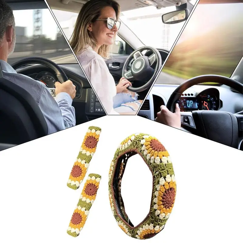 Sunflower Steering Wheel Cover 4
