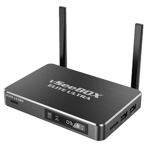 Vseebox ELITE ULTRA with Voice control 8K 2025 Model Timeshift Feature 4GB RAM + 128 GB Storage  Streaming Box