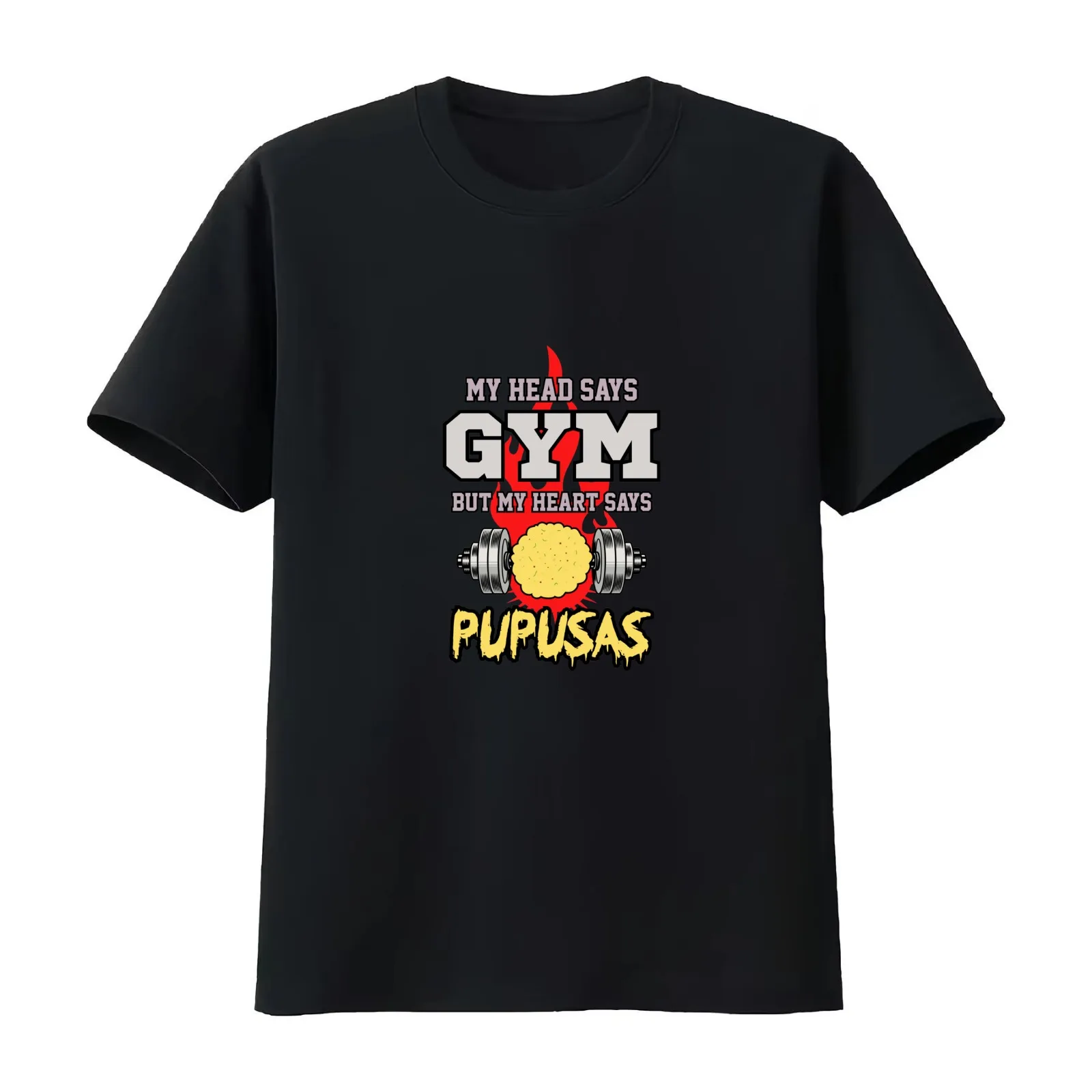 My Head Says Gym My Heart Says Pupusas | gym shirts | men fitness | funny exercise shirt funny fitness shirts workou T-Shirt