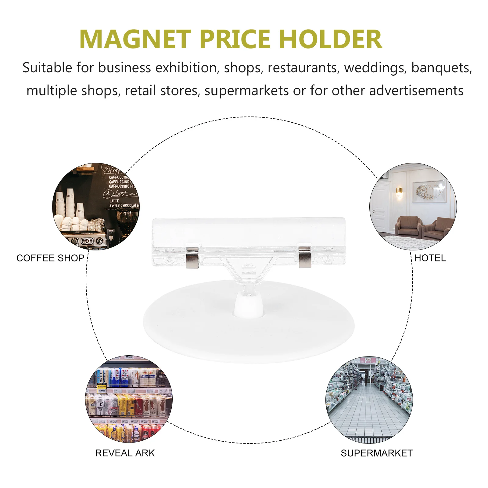 5pcs Poster Clips High Quality Plastic Label Holder Price Tag Display Stand Ad Rack Durable Lightweight Business Wedding Banquet