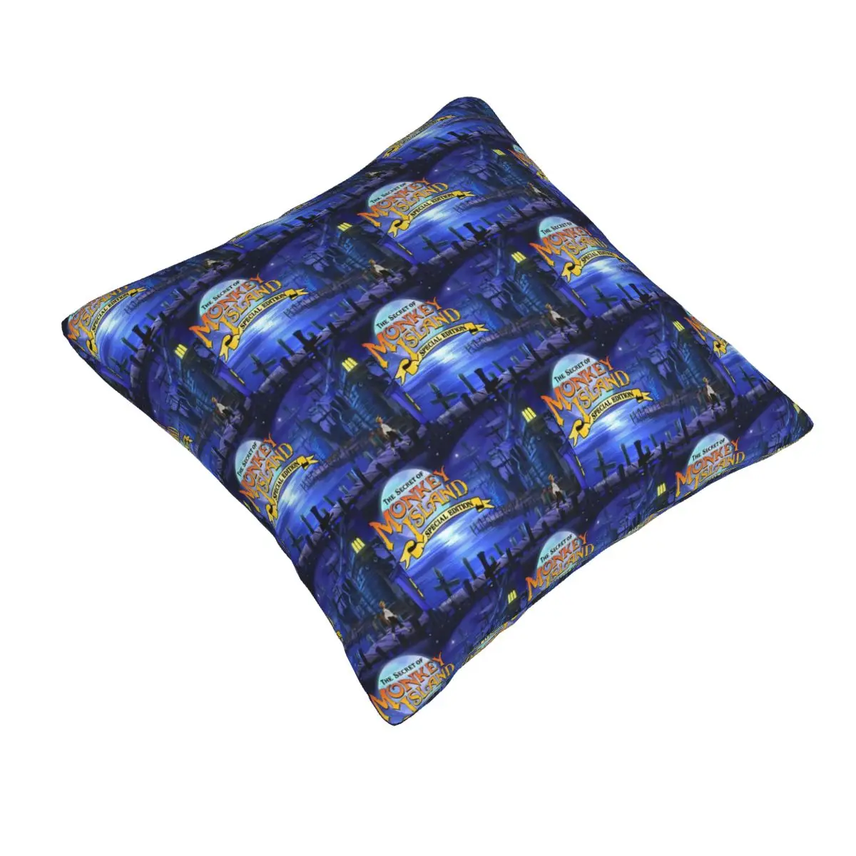 Monkey Island Square Pillowcase Pillow Cover Cushion Zip Decorative Comfort Throw Pillow for Home Car