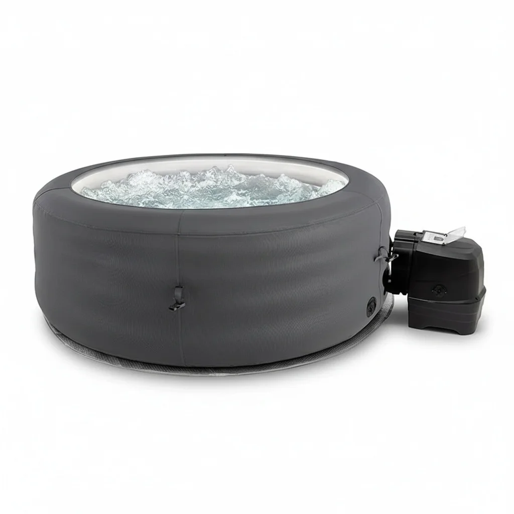 

Inflatable Hot Tub, PVC Vinyl Portable Blow Up Spa, Heated Water System with Bubble Jets, Heavy Duty Home Garden Massage Tub