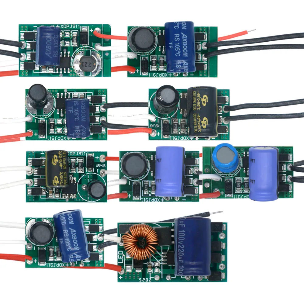 Unidad de fuente de alimentación LED, transformadores de iluminación, 5 uds., 250mA, 300mA, 600mA, 900mA, 1200mA, 2000mA, DC12-24V