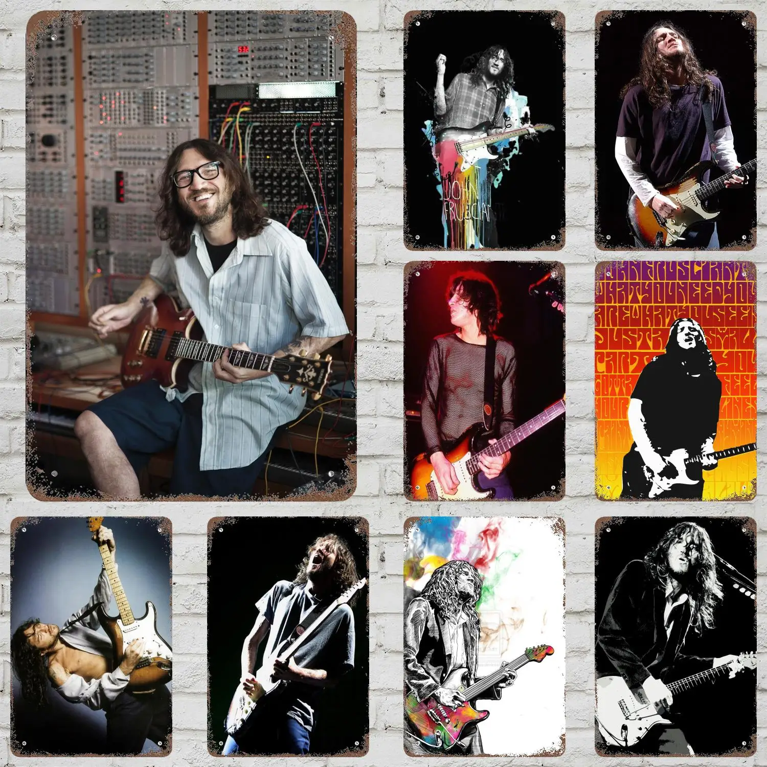 John Frusciante - Letrero de metal para bar divertido, placa retro, letrero vintage, bebedero con alcohol, pub, club, cueva de hombre, decoración de pared de cocina