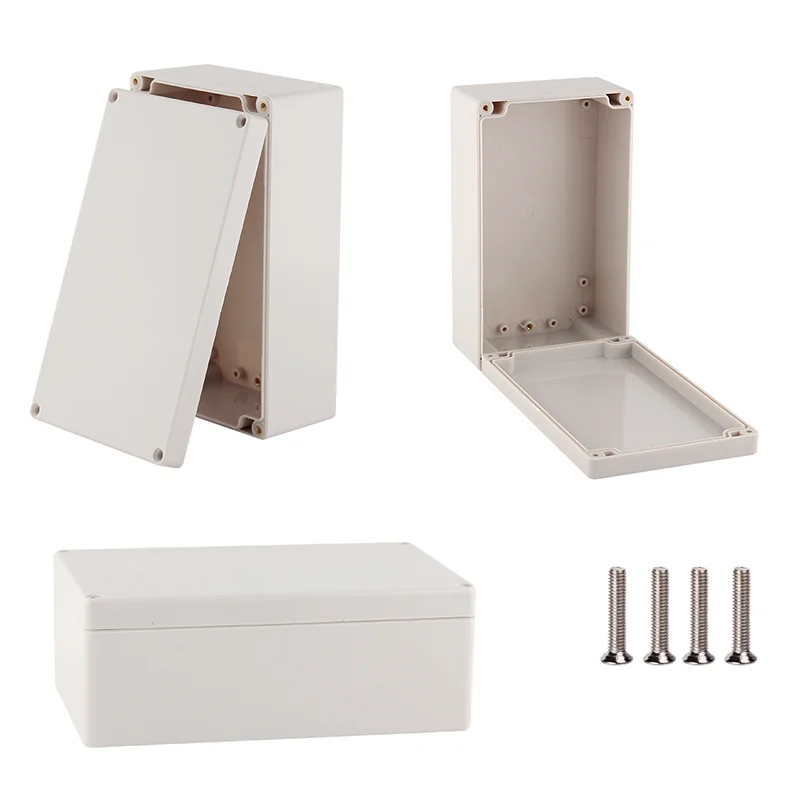 Scatola di giunzione impermeabile tipo F Custodia in plastica ABS Copertura grigia/trasparente IIP67 Monitor sicuro per pulsante di accensione elettronico esterno