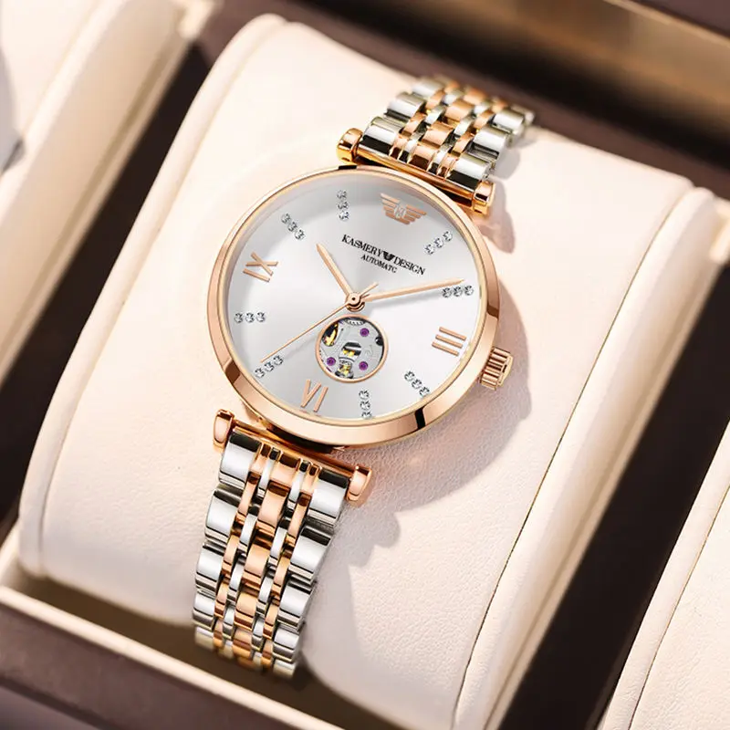 Swiss genuine new gypsy star automatic mechanical watch waterproof fashion trend hollow luxury women waterproof quartz watchgift