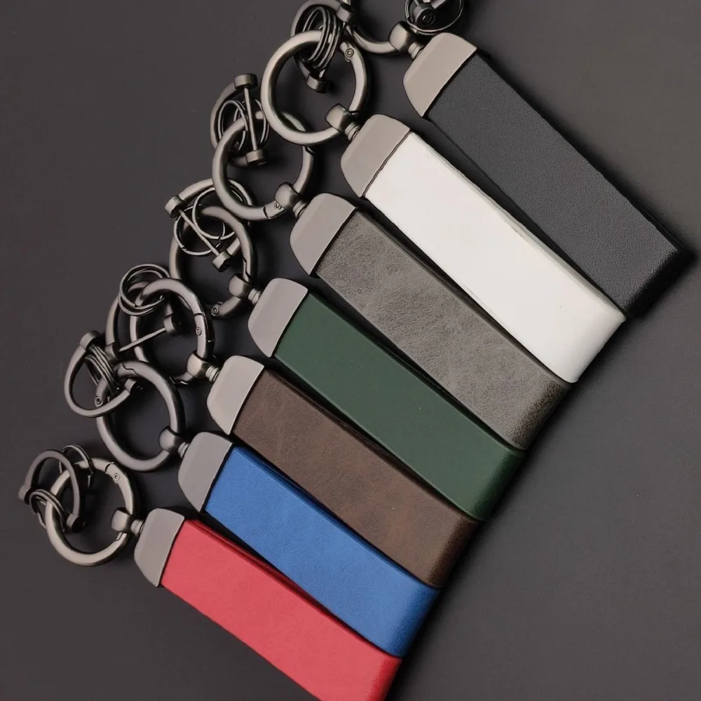 

Винтажный кожаный брелок с гравировкой Aser, держатель для автомобильных ключей, роскошный брелок из натуральной кожи для мужчин и женщин, разноцветные аксессуары, подарок