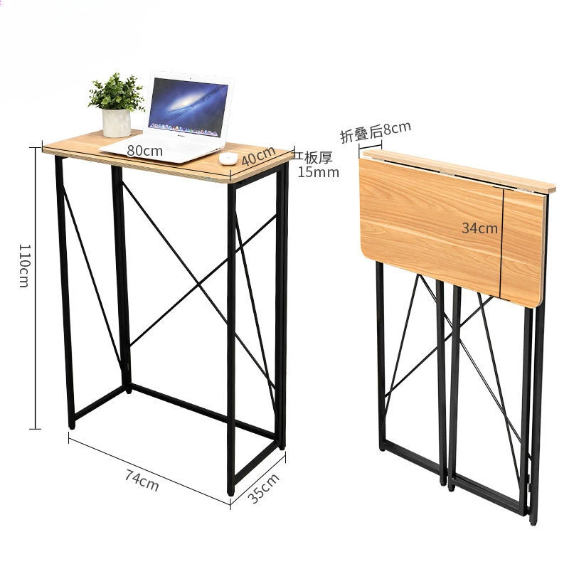 Simple Folding Table Standing Table Desk Standing Work Table Computer Portable Home Writing for Notebook Furniture